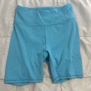 Women's Blue High-Waisted Shorts